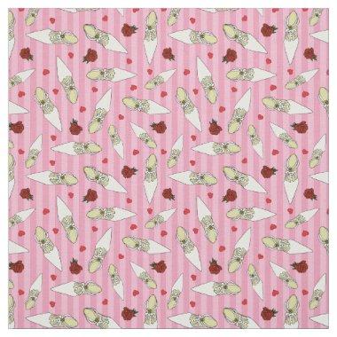 Wedding and Bridal Shower Pink Shoes Patterned Fabric