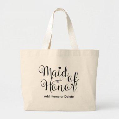 Wedding Bag Maid of Honor-Large Tote Canvas Tote