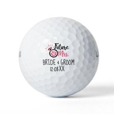 Wedding Bride & Groom Bridal shower Golf Balls