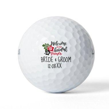 Wedding Bride & Groom Bridal shower Golf Balls