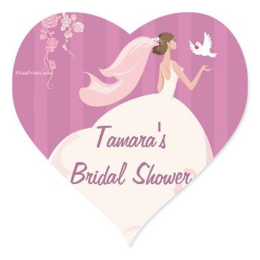 Wedding Dove Bridal Shower Sticker