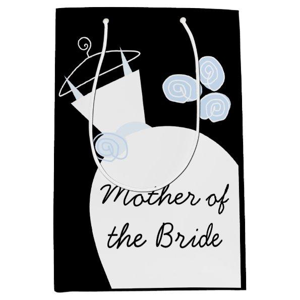 Wedding Gown Blue Mother of Bride black medium Medium Gift Bag