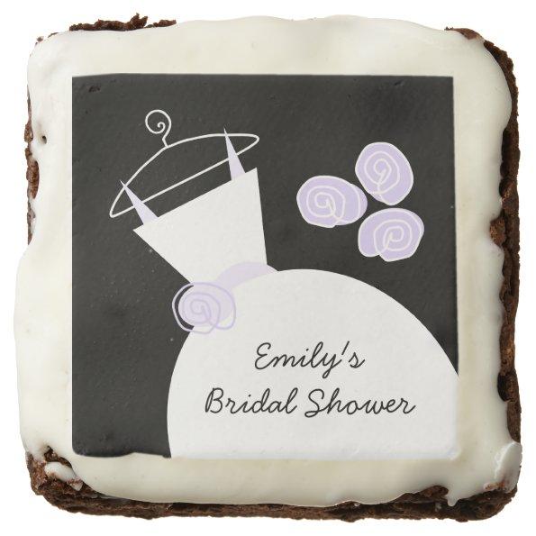 Wedding Gown Purple 'Bridal Shower' brownies black