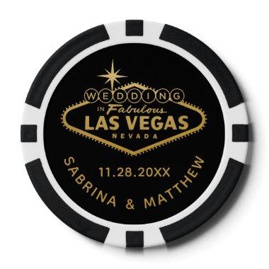 Wedding in Las Vegas Sign Casino Favor Poker Chips
