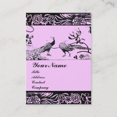 WEDDING LOVE BIRDS ,black and white pink Business Invitations