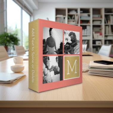 Wedding Photo Collage with Monogram Binder