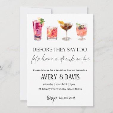 Wedding Shower - Drink or Two Invitations