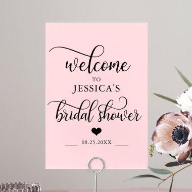 Welcome Bridal Shower Heart Pink WELCOME SIGN