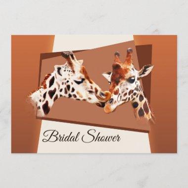Whimsical Giraffe Bridal Shower Invitations