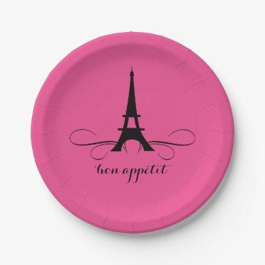 Whimsical Paris Eiffel Tower | Bridal Shower Paper Plates