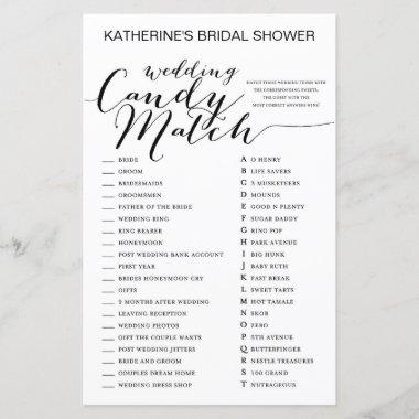White Background Bridal Shower Game PRINTED