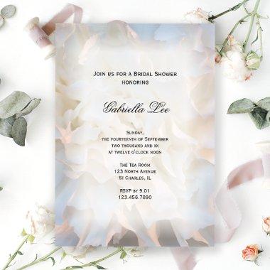 White Carnation Floral Bridal Shower Invitations
