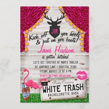 White Trash Bachelorette Bash Invitations