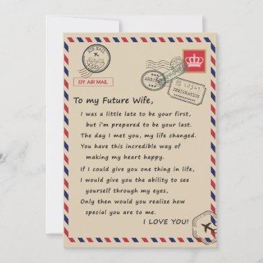Wife Lovers | To My Future Wife I Love You Holiday Invitations