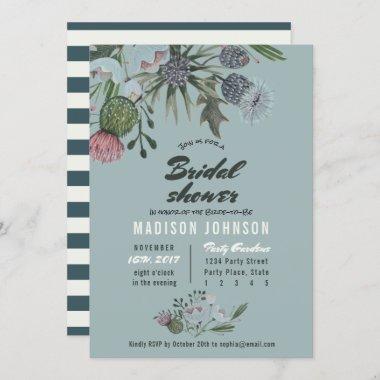 Wild Flowers | blue | Bridal Shower Invitations