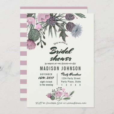 Wild Flowers pale pink | Bridal Shower Invitations