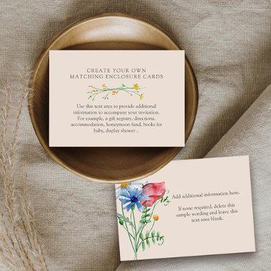 Wildflower Charm Create your Own Blank Enclosure Invitations