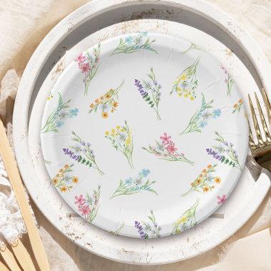 Wildflower Meadow Baby Shower Paper Plates