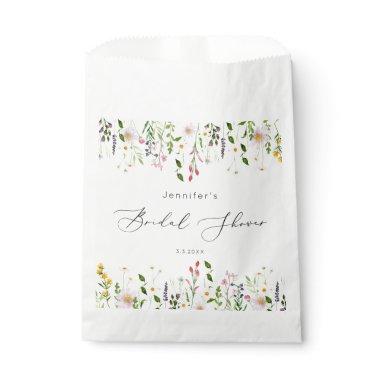 Wildflowers bridal shower favor bag