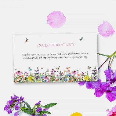 Wildflowers & Butterflies Bridal Shower Enclosure Invitations