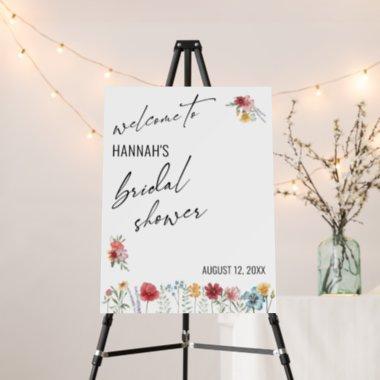 Wildflowers & Simple Typography Bridal Shower Foam Board