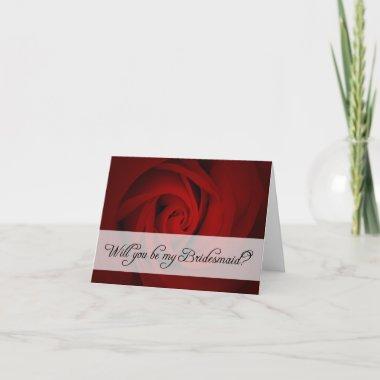 will you be my bridesmaid? : roses Invitations