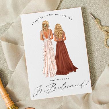 Will You Be My Junior Bridesmaid? Girls in Gowns I Invitations