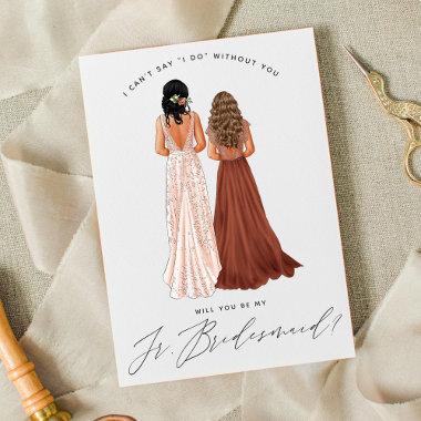 Will You Be My Junior Bridesmaid? Girls in Gowns Invitations
