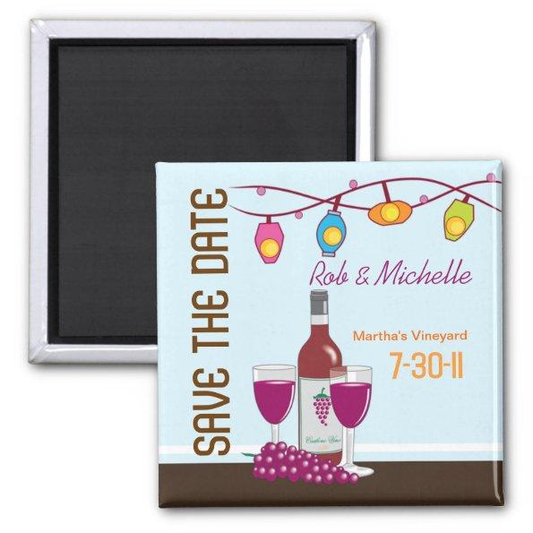 Wine and Cheese Bridal Shower Custom Magnet Favor