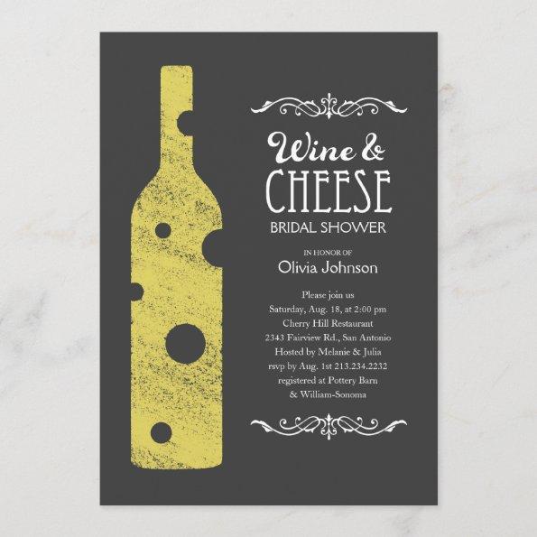 Wine and Cheese Bridal Shower Invitations