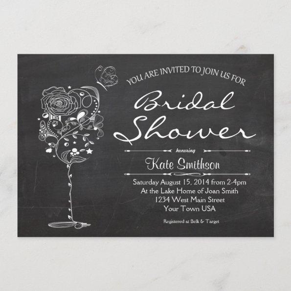 Wine Bridal Shower Invitations