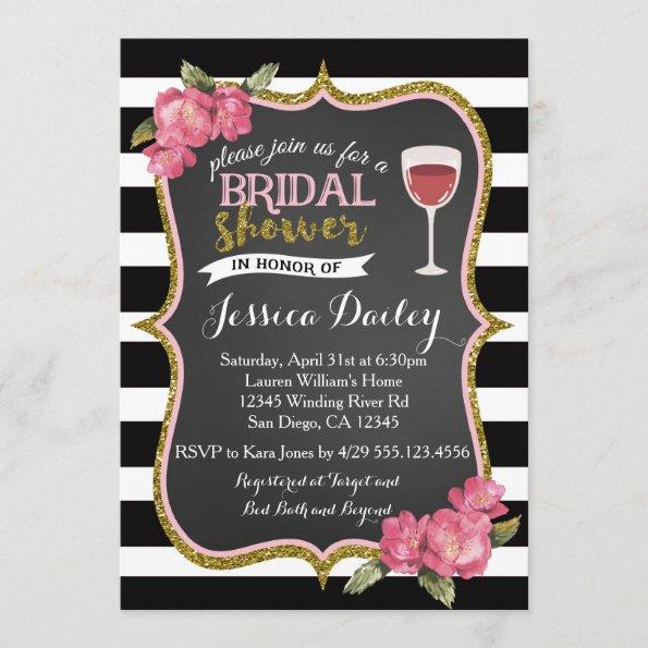 Wine Bridal Shower Invitations