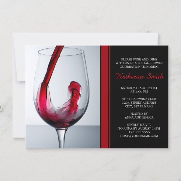 Wine Glass Bridal Shower Invitations - Custom