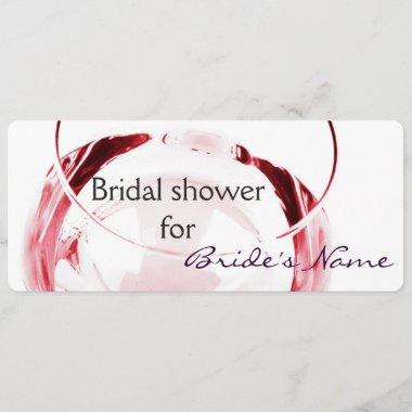 wine glass bridal shower invite