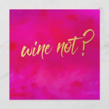 Wine Not Invitations Pearl Shimmer