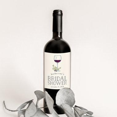 Wine Themed Bridal Shower Wine Label