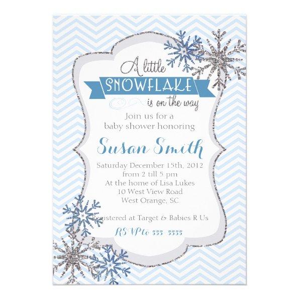 Winter Snowflake Baby Shower invitation Invitations