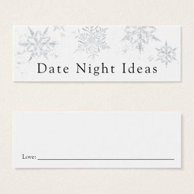 Winter Snowflake Date Night Bridal Shower Invitations