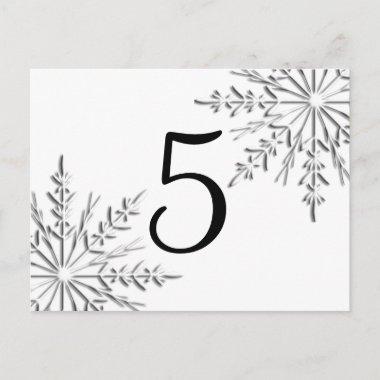 Winter Snowflakes Table Number