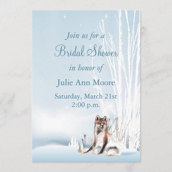 Winter Wolf Bridal Shower Invitations
