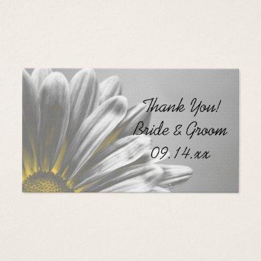 Yellow Floral Highlights Wedding Favor Tags