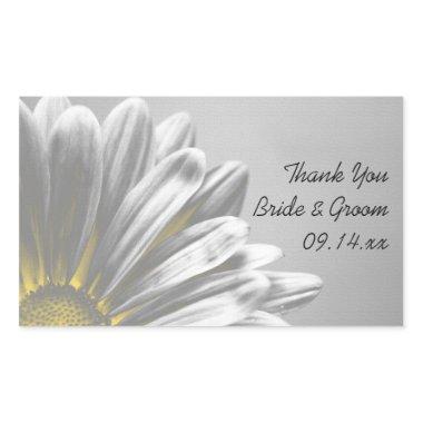 Yellow Floral Highlights Wedding Thank You Tags