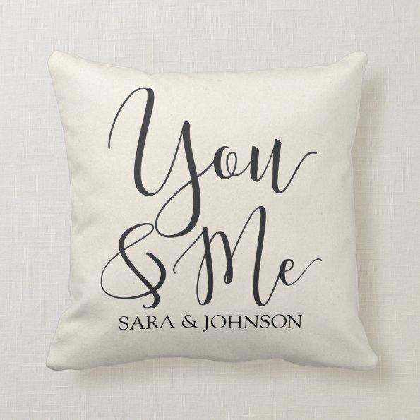 you and me personalized throw pillow