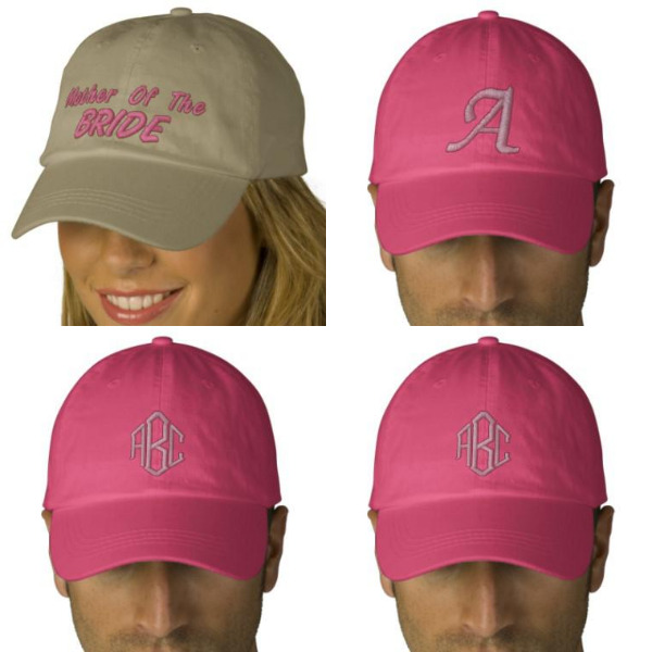 Embroidered Bridal Shower Hats