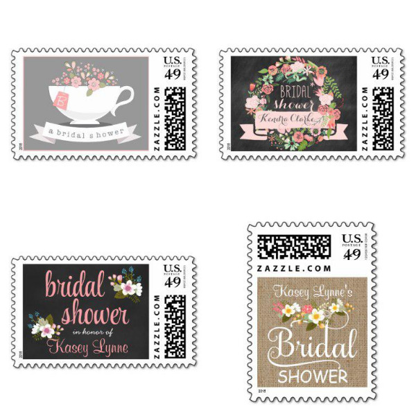 Floral Bridal Shower Stamps