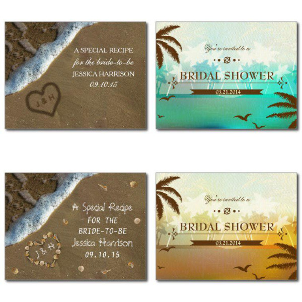 Tropical Bridal Shower Invitations