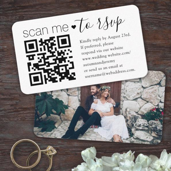 100 Pack QR RSVP Wedding Website Photo Enclosure Business Invitations