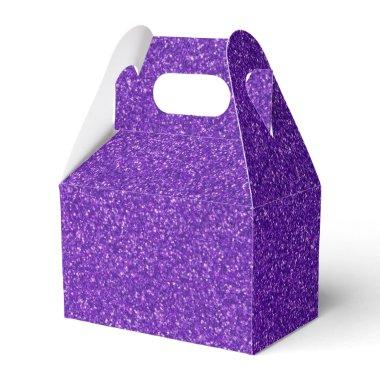 14 Purple Glitter Print Sparkles Gable Favor Boxes