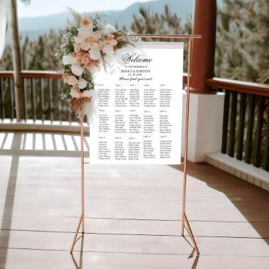 15 Table Elegant Modern wedding seating chart