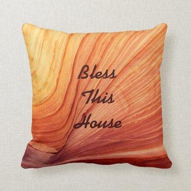 16" Square Pillow Bless This House Wedding Gift